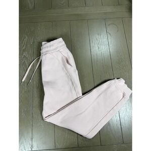 Lululemon Pants Womens 0 Pink Fleece Joggers Drawstring Pockets Cuffed Tapered